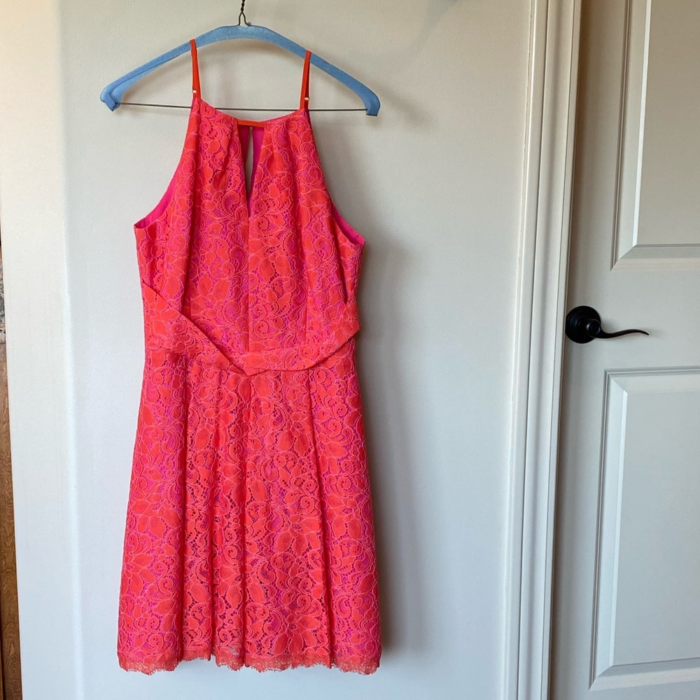 Gorgeous lace overlay Adelyn Rae dress